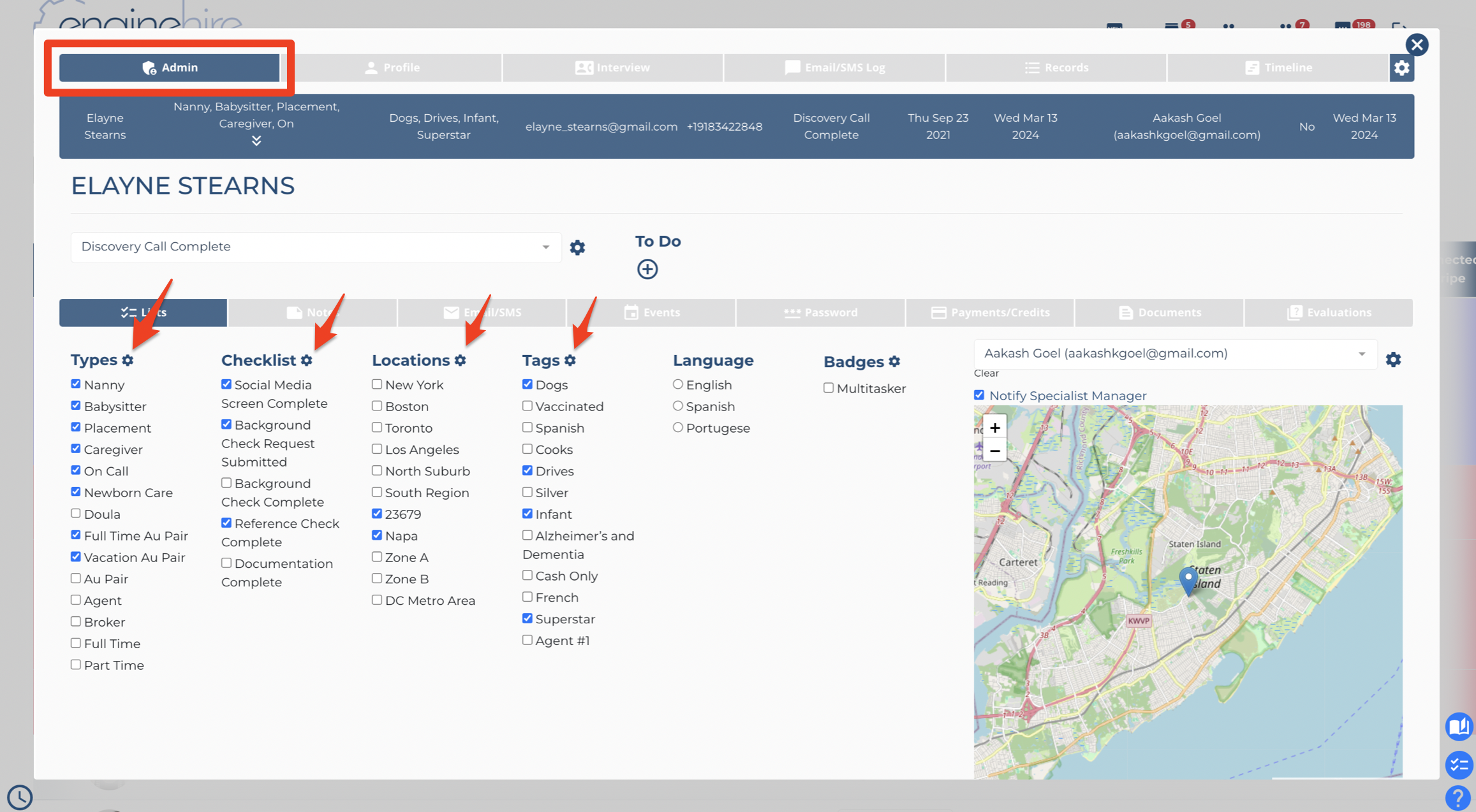 Add And Edit Tags, Types, And Checklist Items. 2 image png Apr 01 2024 12 21 06 4473 AM EngineHire